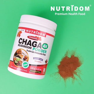 Nutridom Chaga Mushroom 4x, 900mg (3,600mg QCE) (Powder, 120 grams)