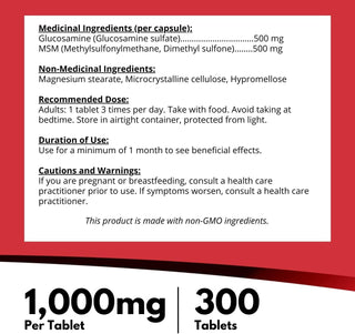 Nutridom Glucosamine & MSM (300 Tablets)