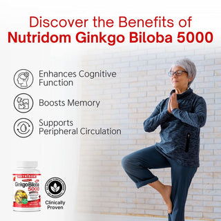 Nutridom Ginkgo Biloba 100mg (5,000mg QCE) (120 Capsules)