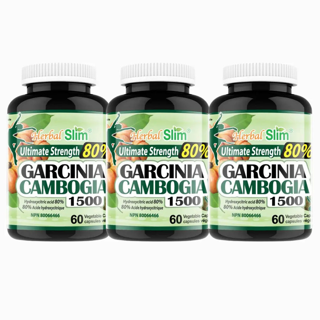 Garcinia Cambogia 3箱 Herbal Slim Garcinia Cambogia 80% HCA | Vegan | Made in Canada