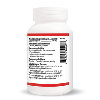 Nutridom CoQ10 (100mg) | Naturally Fermented | Cardiovascular Support | 60 Soft gels