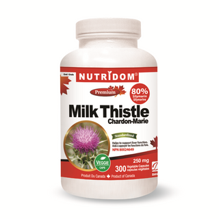 Nutridom Milk Thistle 250mg, 80% Silymarin (300 Capsules)