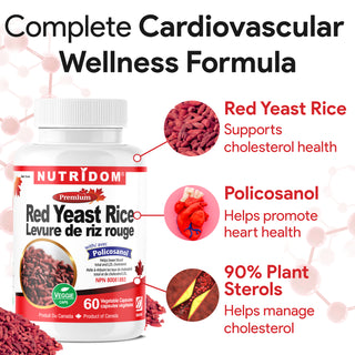Nutridom Levure de Riz Rouge &amp; Policosanol (60 Capsules)