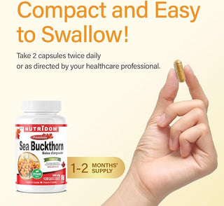 Nutridom Sea Buckthorn 500mg | Omega 7 & Antioxidant | 120 Vcaps