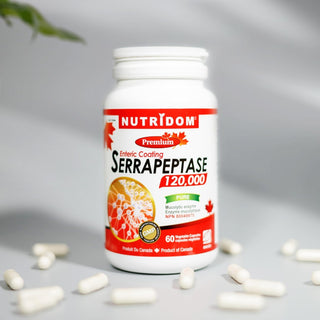 Nutridom Serrapeptase 120,000 SPU (60 Capsules)