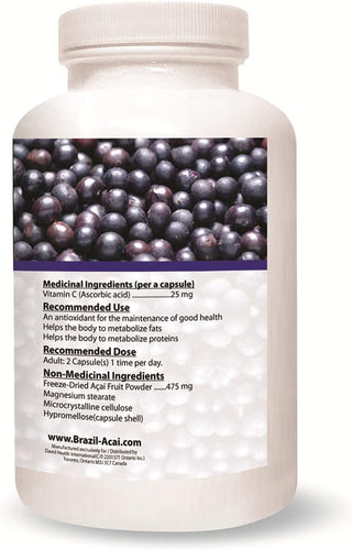 Acai7® Acai Berry Max | High Potency | Freeze Dried Acai | Antioxidant Support | 200 Cap