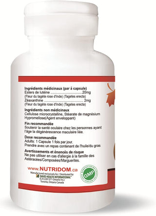 Nutridom Lutein with Zeaxanthin (60 Capsules)