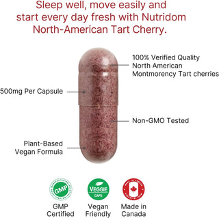 Nutridom Montmorency Tart Cherry 500mg (120 Capsules)