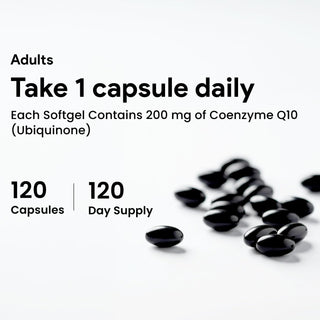 Nutridom CoQ10 200mg | High Potency | Heart & Energy Support | 120 Softgels