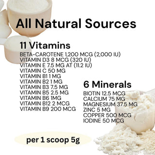 Nutridom Kids 멀티비타민 파우더 | 100g | 무설탕 | 비건, 비타민 A, B 복합체, C, D3, 마그네슘, 칼슘, 비오틴 등 함유