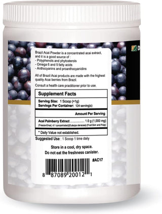 Acai7 Acai Berry Powder 4,000mg | 4x Concentrated | Vegan | Sugar Free