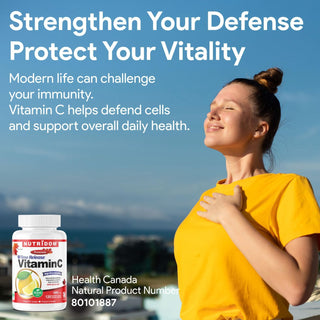 Nutridom Vitamin C 1000mg | Time Release | High Bioavailability | 120 Vcaps