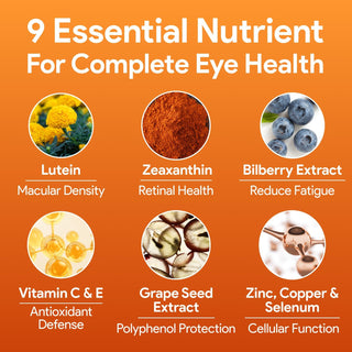 IVIZON Lutéine 20mg | Zéaxanthine Myrtille | Santé des Yeux | 60 Gélules Végétales