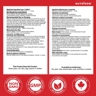 Nutridom Melatonin 10 mg | 300 Vegan Fast Acting Mint Sublingual Tablet