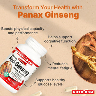 Nutridom Panax Ginseng 500mg, 8% Ginsenoside (60 Capsules)