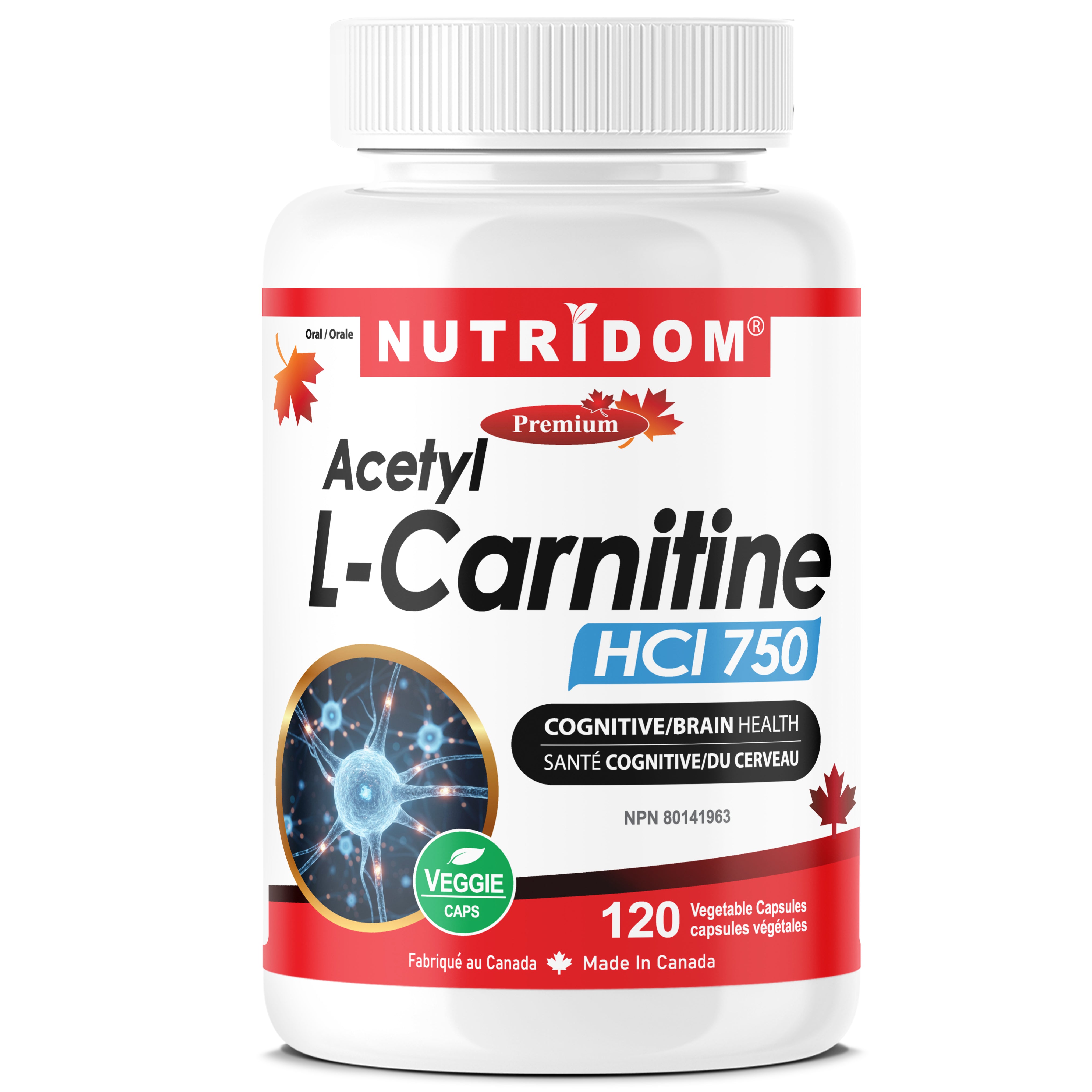 Acetyl L-Carnitine 637.5mg | Source of Carnitine | Energy & Cognitive Nutridom Acetyl L-Carnitine 637.5mg | Source of Carnitine | Energy & Cognitive Nutridom