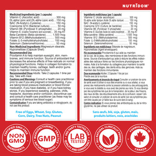 Nutridom Antioxidant-7 | CoQ10, Alpha Lipoic Acid, NAC, Methyl-Vitamin B12, Methyl-Folate, Beta-Carotene, Vitamin C, Vitamin B6, Vitamin E & Selenium | 60 Vcaps