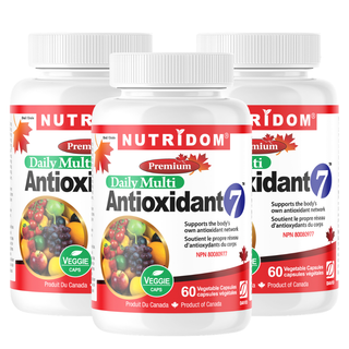 Antioxidant-7 | CoQ10, ALA, NAC, Vitamin C, Methyl B12, Methyl Folate, Selenium | 3 Pack