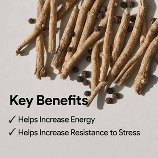 Ashwagandha Adaptogen with Black Pepper for Enhanced Absorption