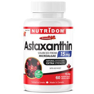 Astaxanthin 15 mg haematococcus pluvialis supplement 60 vegan capsules