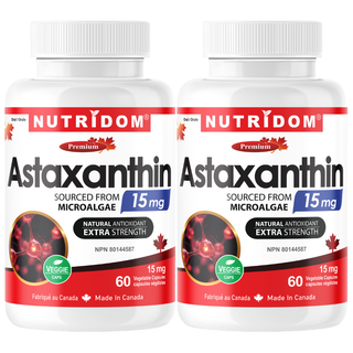 Astaxanthin 15mg | Haematococcus pluvialis | Antioxidant |  2 Pack