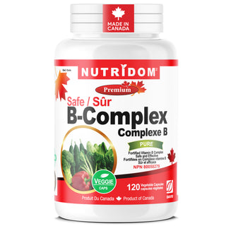 B Complex Safe | Complete B Vitamin Formula | Energy and Vitality | 120 Vegan Capsules