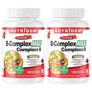 B Complex MAX | Active Forms | 2 Pack | L-5-MTHF and Methylcobalamin