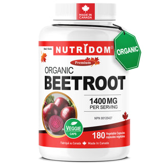 Beetroot 1400mg | Organically Sourced | Source of Antioxidants | 180 Vegan Capsules