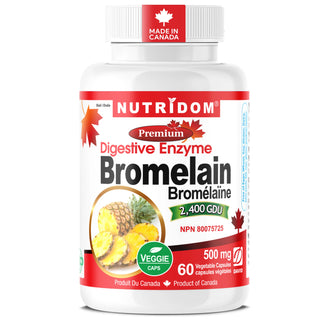 Bromelain 500 mg 2400 GDU digestive enzyme 60 vegan capsules