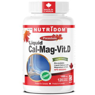 Nutridom Calcium Magnesium with Vitamin D3 | Bone Health Support | 120 Softgels