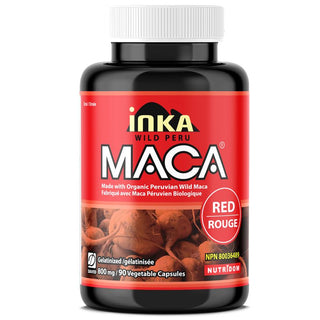 InkaMaca Organic Red Maca 800mg, Gelatinized (90 Capsules)