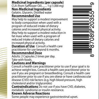 CLA supplement facts label conjugated linoleic acid