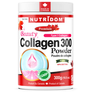 Nutridom Collagen Powder (300g) | Hydrolyzed Bovine Peptides | Natural Berry & Stevia