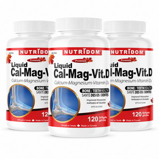 Calcium Magnesium with Vitamin D3 | 120 Softgels | 3 Pack