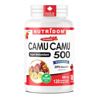 Camu Camu 500 mg |  Standardized 20% Vitamin C | 120 Vcaps