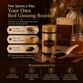Canadian red ginseng concentrate daily wellness supplement