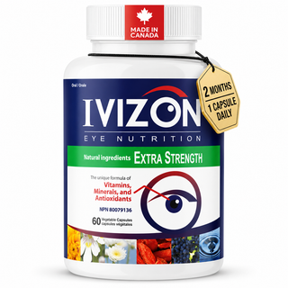 IVIZON Lutéine 20mg | Zéaxanthine Myrtille | Santé des Yeux | 60 Gélules Végétales
