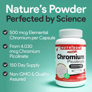 Chromium picolinate 500 mcg glucose metabolism support capsules
