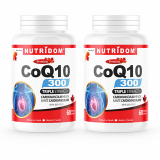 CoQ10 300mg | Cardiovascular Health | Antioxidant | Triple Strength | 60 Softgels | 2 Pack