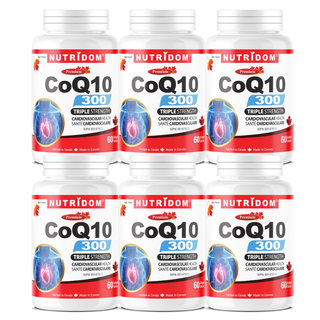 CoQ10 300mg | Migraine Support | Triple Strength | 60 Softgels | 6 Pack