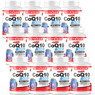 CoQ10 300mg | Triple Strength Ubiquinone | 12 Pack | 720 Softgels