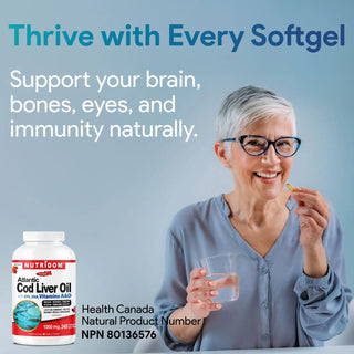 Cod liver oil omega 3 softgels dietary supplement