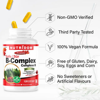 Complete B vitamin complex supplement 120 capsules
