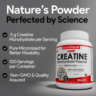 Creatine monohydrate supports muscle performance