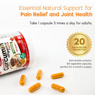 Curcumin piperine enhanced absorption capsules supplement