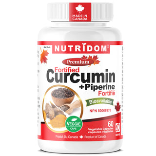 Curcumin with piperine supplement 60 vegan capsules