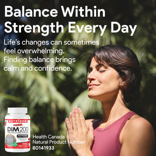 Nutridom DIM 200 | Diindolylmethane 200 mg | Estrogen & Hormone Balance | 120 V-Capsules