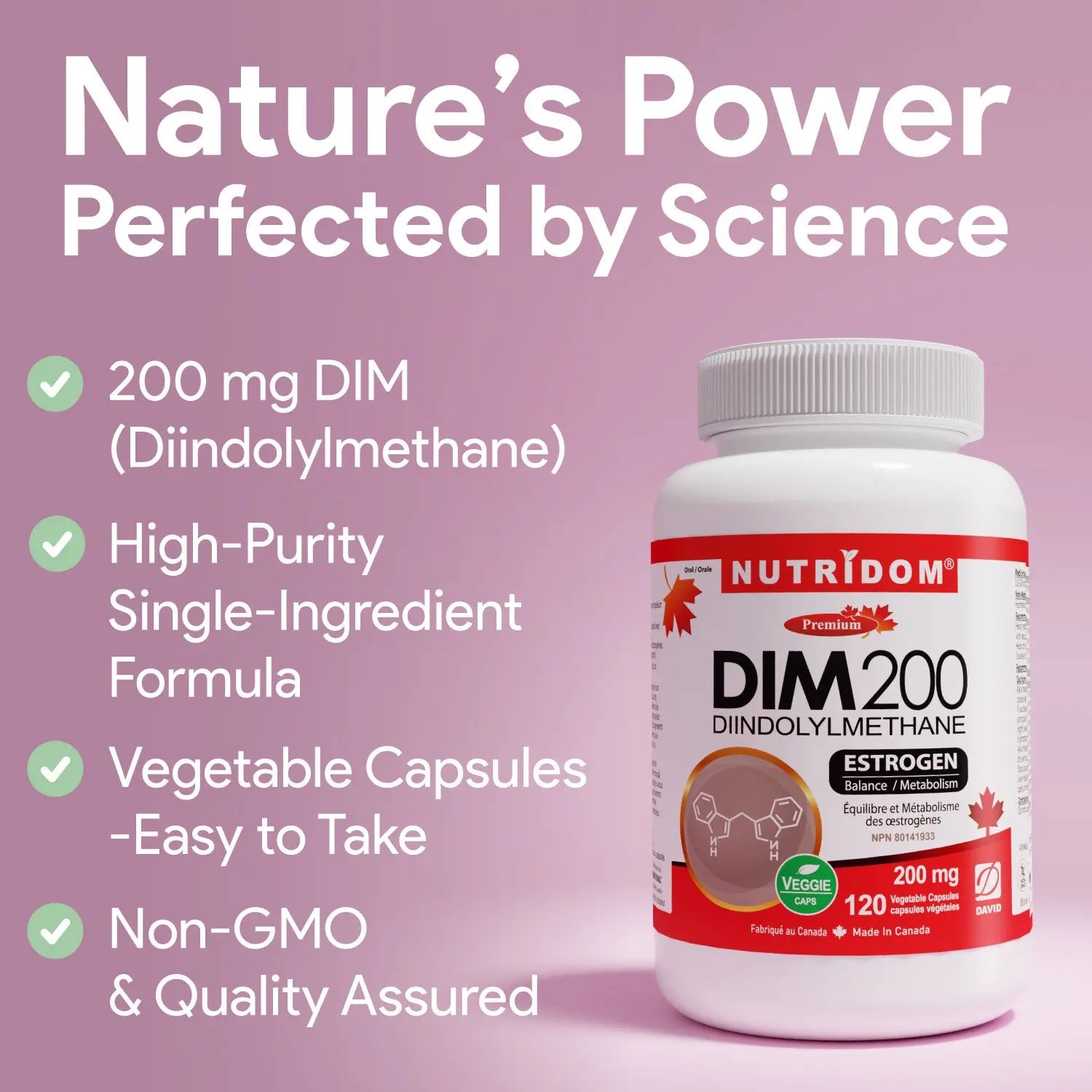 Complément DIM 250 Mg Pour L'équilibre Hormonal Femme - Sans OGM, Vegan, 30/60/120 Capsules