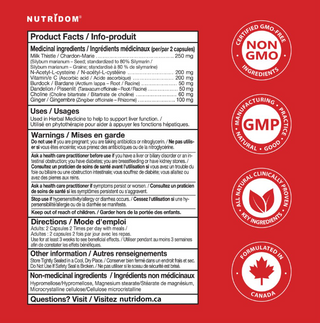Daily Liver Function Support Formula with Antioxidants and Herbs