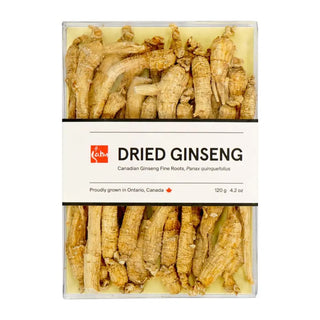 Dried white root ginseng 120 g Ontario panax quinquefolius